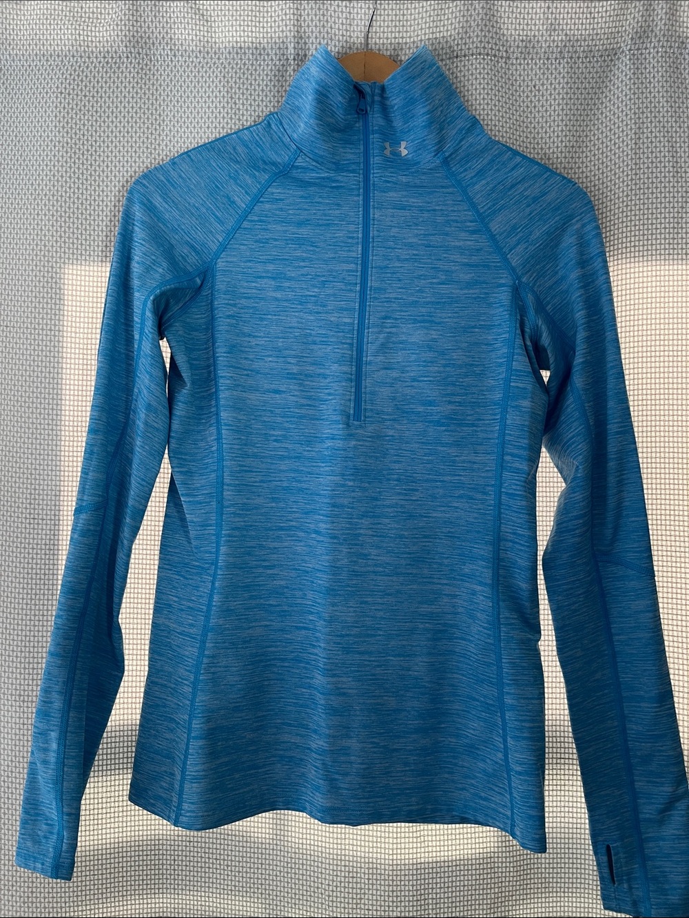 Under Armour Light Blue Half-Zip Cold Gear Training Top